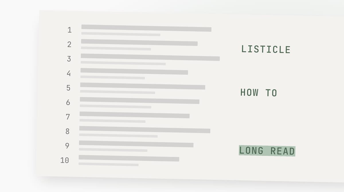 A column of ten ranked result stubs, three of them annotated in mono.
