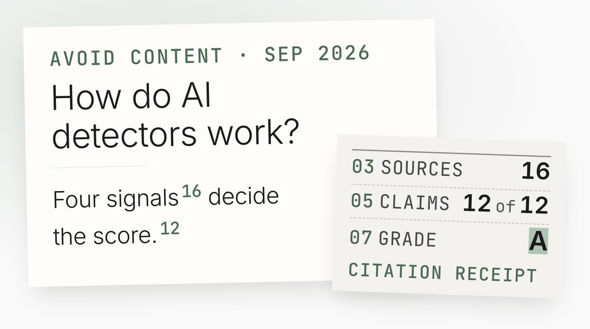 A published article with its citation receipt beside it